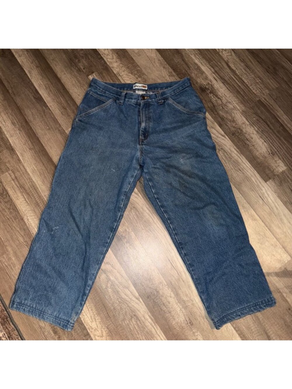 Timberland Pro Series Blue Denim Work Jeans Size 34/30 Relaxed Fit 100% Cotton